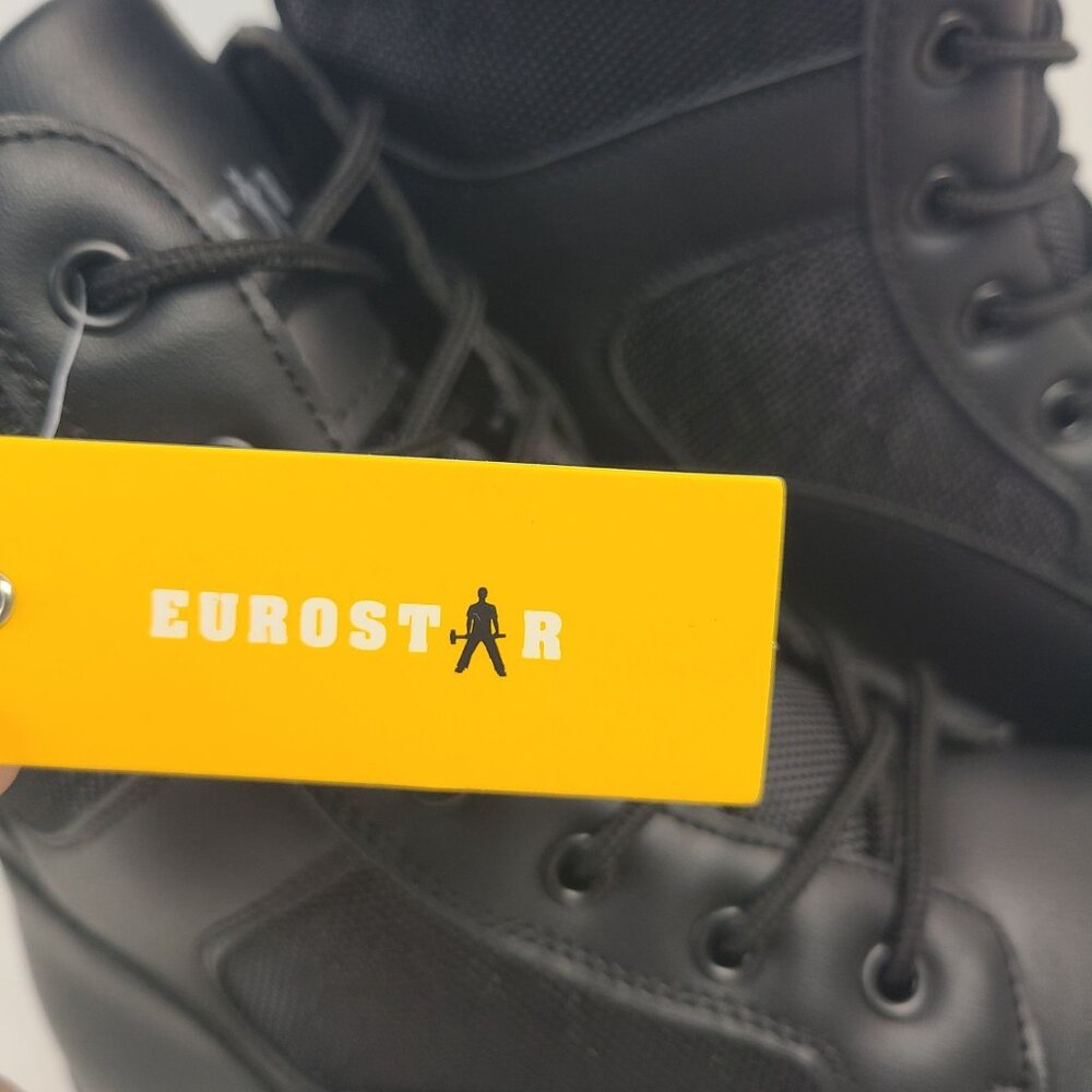 NEW Eurostar Women's Stout Black Tactical Boots Sz 10 Man-Made Materials - Picture 3 of 8